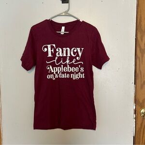Bella Canvas Burgundy Graphic Tee with White Script
